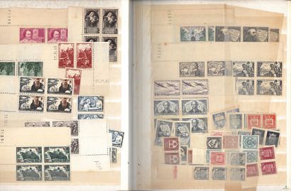 Set of stamps of France in binders, many...