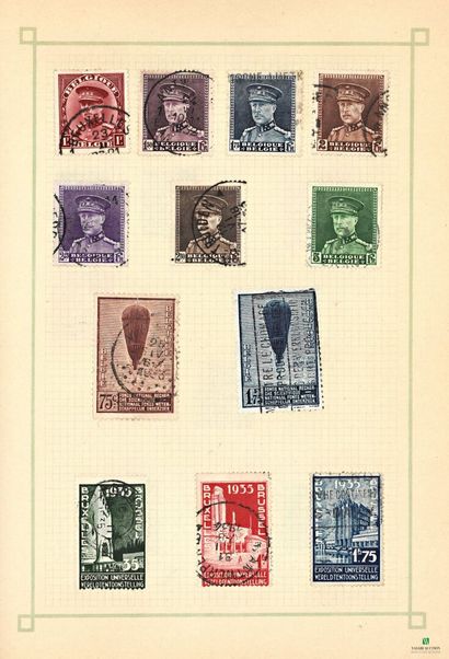 World in albums, many cancelled stamps, mostly...