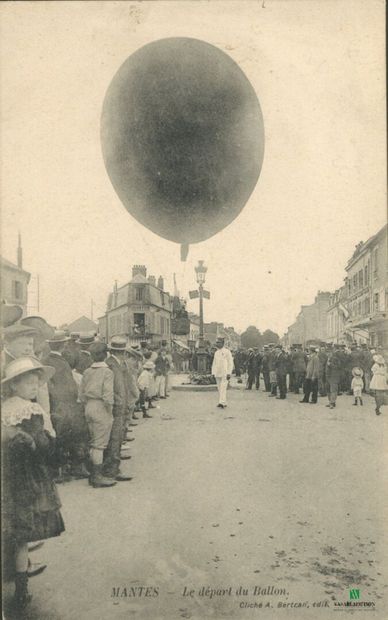 CPA - MANTES - Le départ du ballon