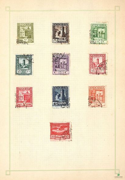 World in albums, many cancelled stamps, mostly...