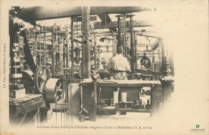 CPA - Intérieur d'une fabrique d'Articles...