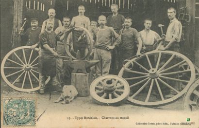 CPA - Types Bordelais - Charrons au trav...