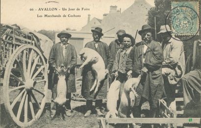 CPA - AVALLON (Yonne) - Un jour de foire...