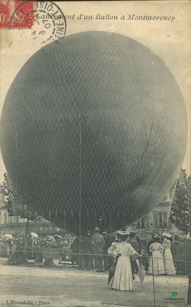 CPA - Lancement d'un Ballon à MONTMORENC...