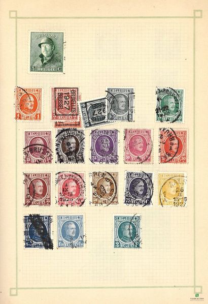 World in albums, many cancelled stamps, mostly...