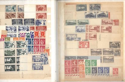 Set of stamps of France in binders, many...