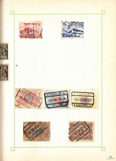 World in albums, many cancelled stamps, mostly...