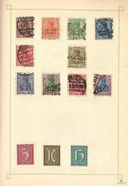 World in albums, many cancelled stamps, mostly...