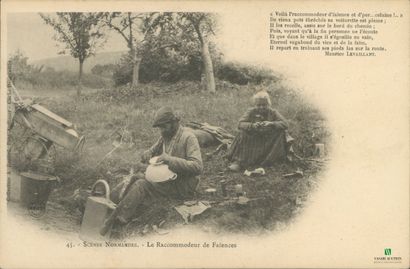 CPA - Scènes Normandes - Le Raccommodeur...