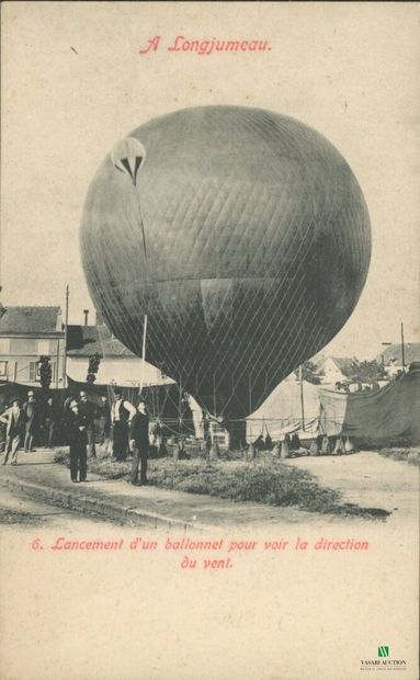 CPA - A LONGJUMEAU - Lancement d'un ballonnet...