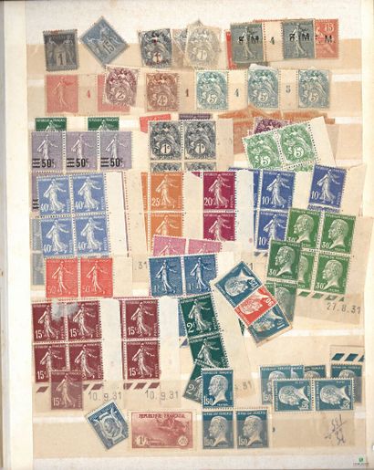 Set of stamps of France in binders, many...