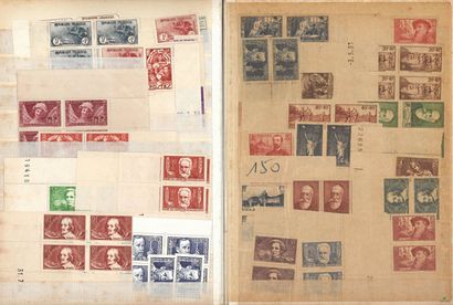 Set of stamps of France in binders, many...