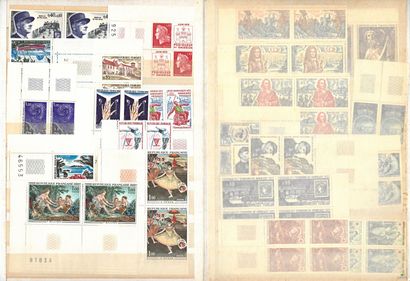 Set of stamps of France in binders, many...