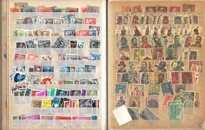Set of stamps of France in binders, many...