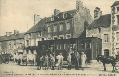 CPA - LESSAY (Manche) - Le Métro en route...