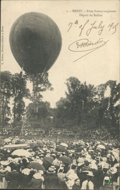 CPA - BREST - Fêtes franco-anglaises - Départ...