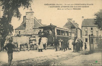 CPA - CREANCES (Manche) - En route pour PRINTANIA-PLAGE....