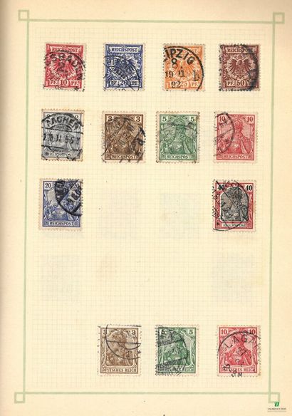 World in albums, many cancelled stamps, mostly...