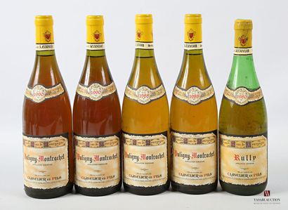 Lot of 5 blles including :
4 bottles PULIGNY...