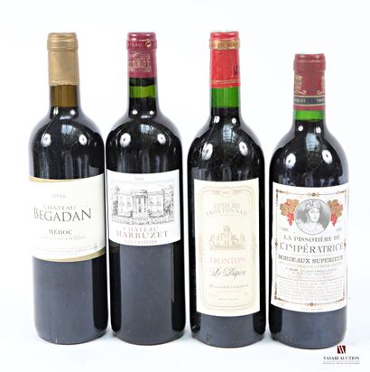 Set of 4 bottles including :
1 bottle Château...