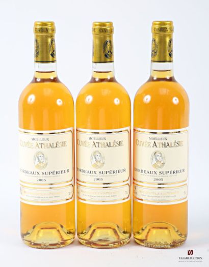 3 bottles CUVÉE ATHALÉSIE Bordeaux Sup 2005
	Et....