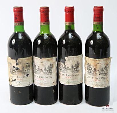 4 bottles Château TOUR PRIGNAC Médoc CB 1982
	Et....