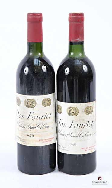 2 bottles CLOS FOURTET St Emilion 1er GCC...