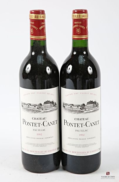 2 bottles Château PONTET CANET Pauillac GCC...