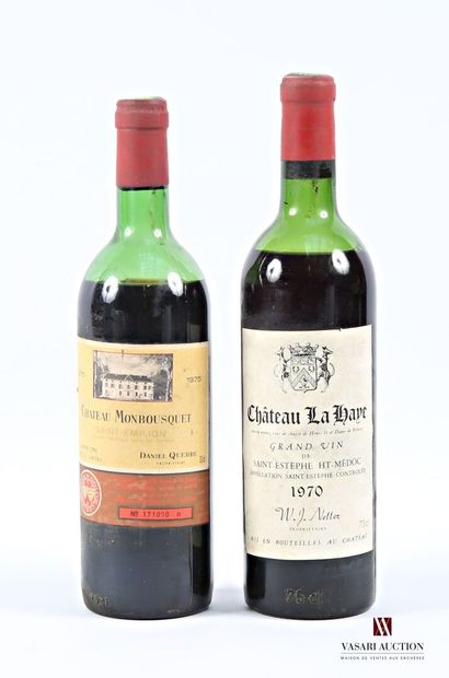 Lot of 2 bottles including :
1 bottle Château...