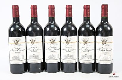 6 bottles Château des TROIS CHARDONS Margaux...