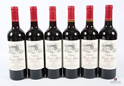 6 bottles Château HAUT BELAIR Bordeaux 2013
	Et....