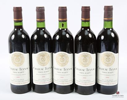 5 bottles Château TEYNAC St Julien 1981
	Et....