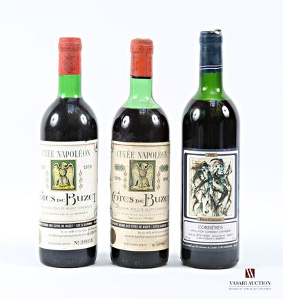 Lot of 3 blles including :
2 bottles CÔTES...