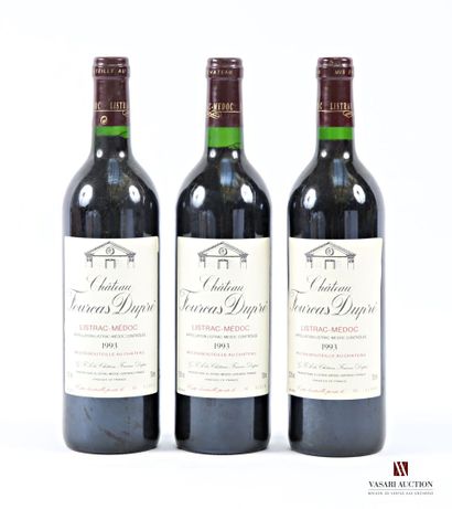 3 bottles Château FOURCAS DUPRÉ Listrac 1993
	Et....