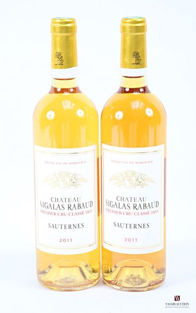 2 bottles Château SIGALAS RABAUD Sauternes...
