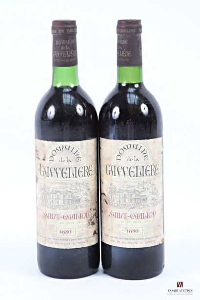 2 bottles Domaine de la GAFFELIÈRE St Emilion...