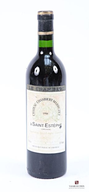 1 bottle Château CHAMBERT MARBUZET St Estèphe...