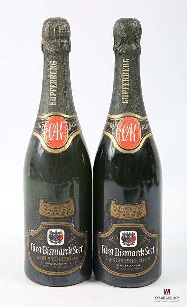 2 bottles RIESLING pétillant Fürst Bismarck...