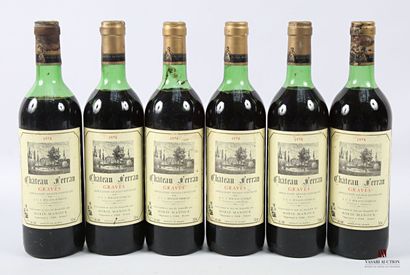 6 bottles Château FERRAN Graves 1978
	Et....
