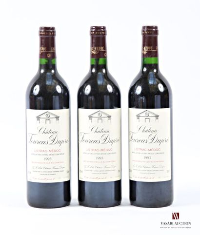 3 bottles Château FOURCAS DUPRÉ Listrac 1993
	Et....