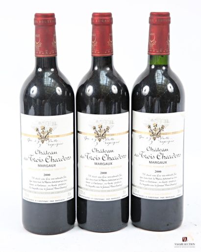 3 bottles Château des TROIS CHARDONS Margaux...