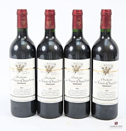 4 bottles Château des TROIS CHARDONS Margaux...