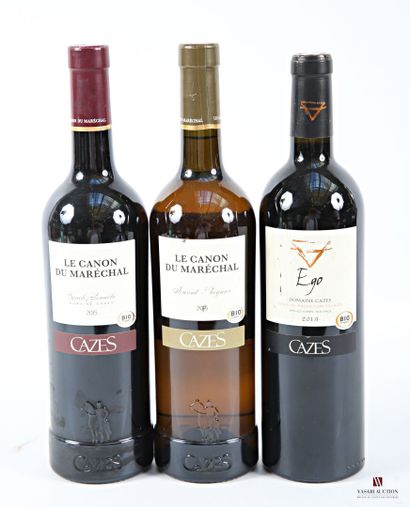 Lot of 3 blles Cazes including :
1 bottle...