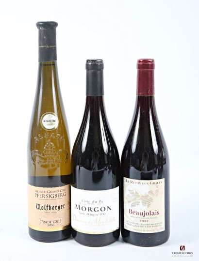 Lot of 3 blles including :
1 bottle PINOT...
