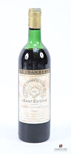 1 bottle Château CHAMBERT MARBUZET St Estèphe...