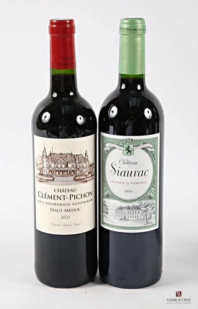 Set of 2 bottles including :
1 bottle Château...