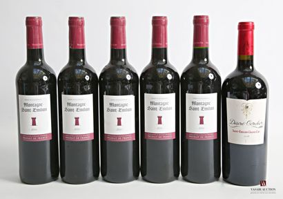 Lot of 6 blles mise neg. including :
1 bottle...