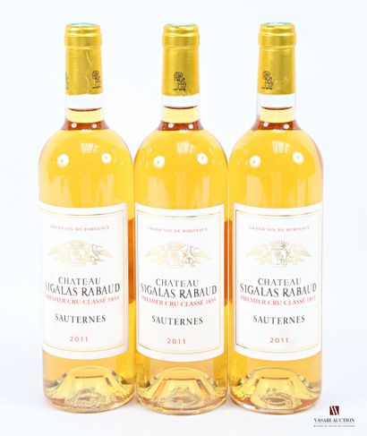 3 bottles Château SIGALAS RABAUD Sauternes...