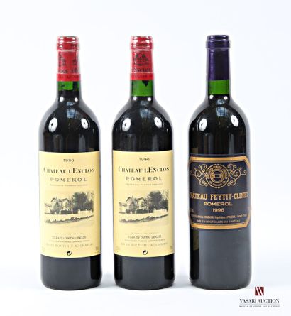Lot of 3 bottles including :
1 bottle Château...
