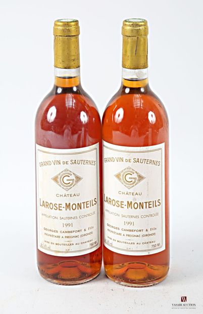 2 bottles Château LAROSE MONTEILS Sauternes...